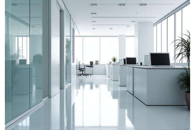 Clean modern office space